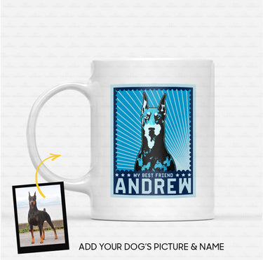 Custom Dog Mug - Personalized Pop Art Gift Idea - My Best Friend For Dog Lover - White Mug